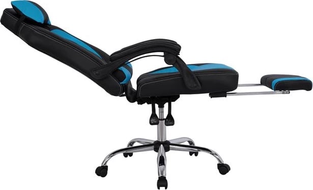 Karrige gaming për zyre me këmbëz FH1055.08 Synchro e zezë dhe blu e lehtë 66x67x130 cm
