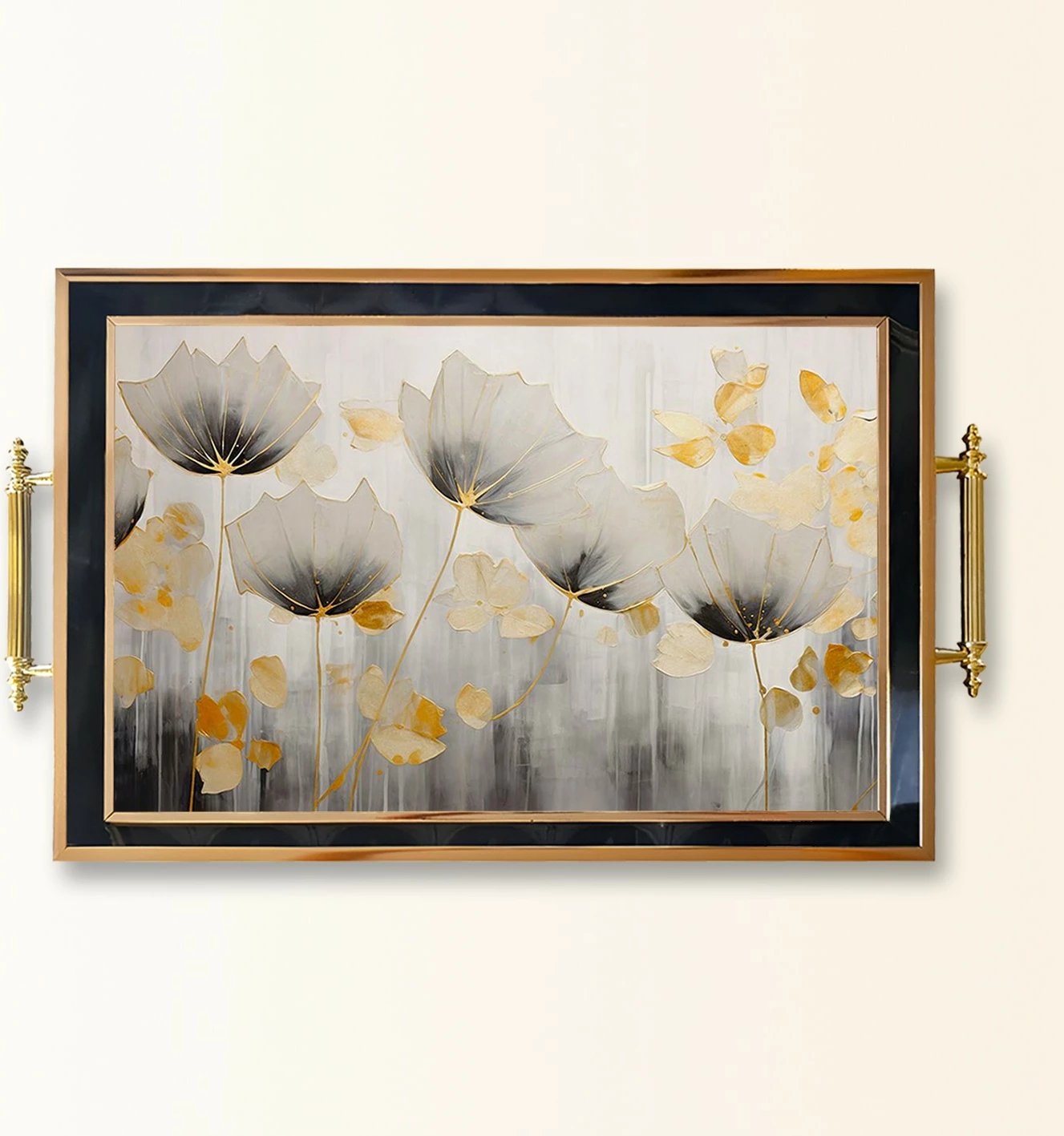 Tabaka prej qelqi, dizajn Aberto, TPA9817, shumëngjyrëshe, 50x29x3.5cm Tabaka prej qelqi, dizajn Aberto, TPA9817, shumëngjyrëshe, 50x29x3.5cm