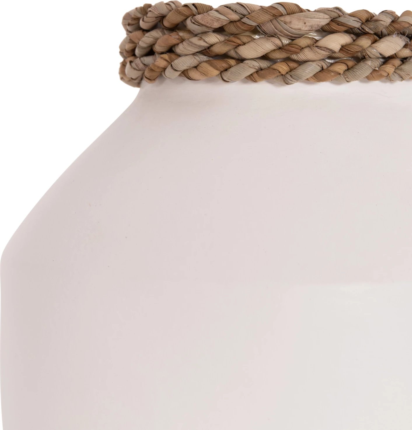 Vazo dekorative tavoline, terrakotë e bardhë, CAMMER FH4687.02XS, Φ16x15cm