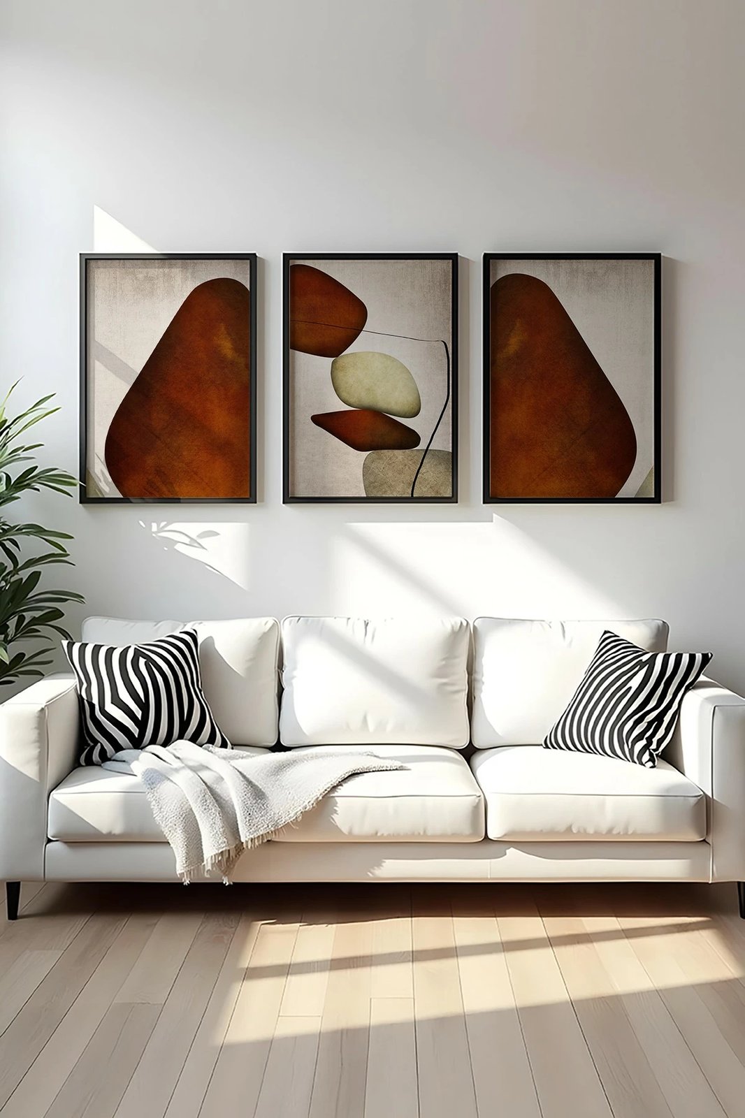 Pikturë dekorative me kornizë MDF (3 copë), Wallity, Huhu469S, 20x30cm