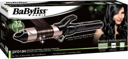 Figaro për flokë, BaByliss C332E, 32mm, 150-180°C 10 nivele, majë e ftohtë, me mbajtëse sigurie, rozë e artë/zezë