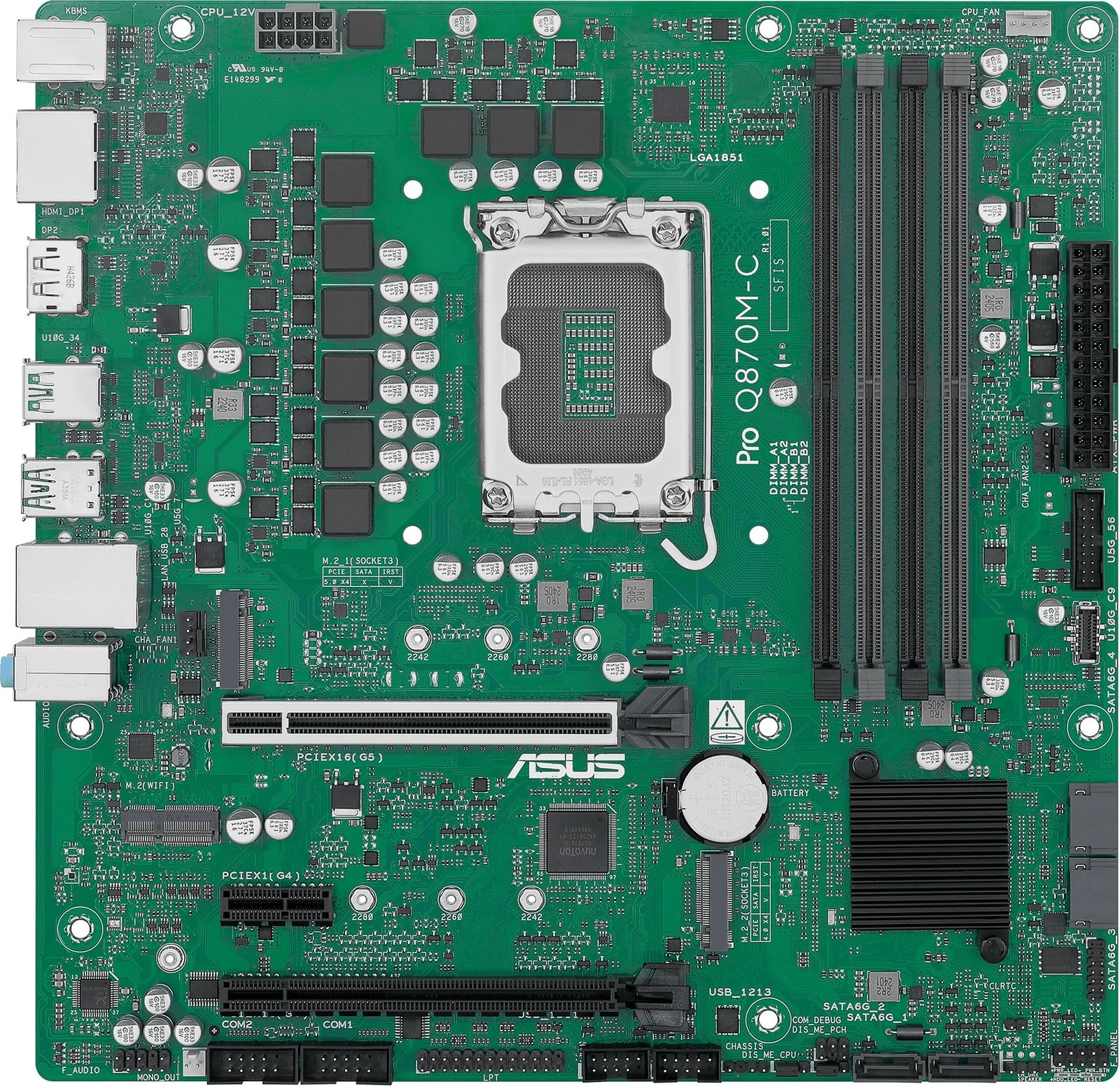 Pllakë amë ASUS PRO Q870M-C-CSM, micro ATX, Intel Q870, 4x DIMM, 2x M.2, 7.1 audio