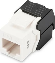 Modul Keystone Digitus DN-93603, RJ45 Cat 6e, UTP, pa vegla, bardhë/zi
