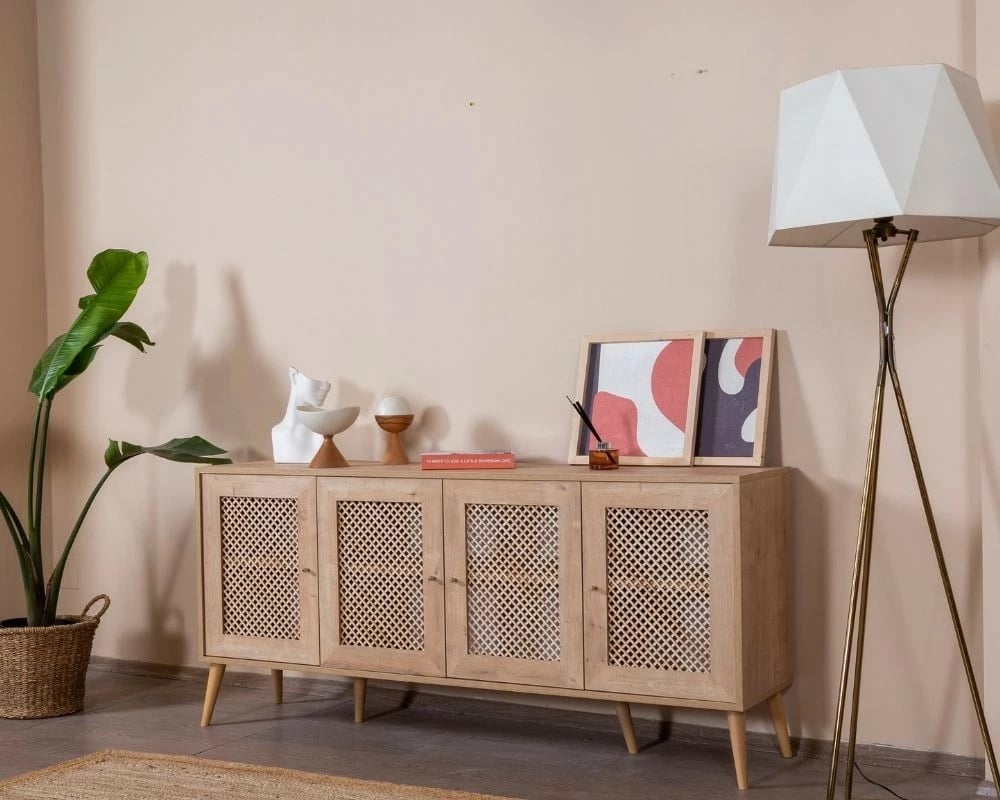 Konsol Skye Decor, ngjyrë lisi, Goose - Oak