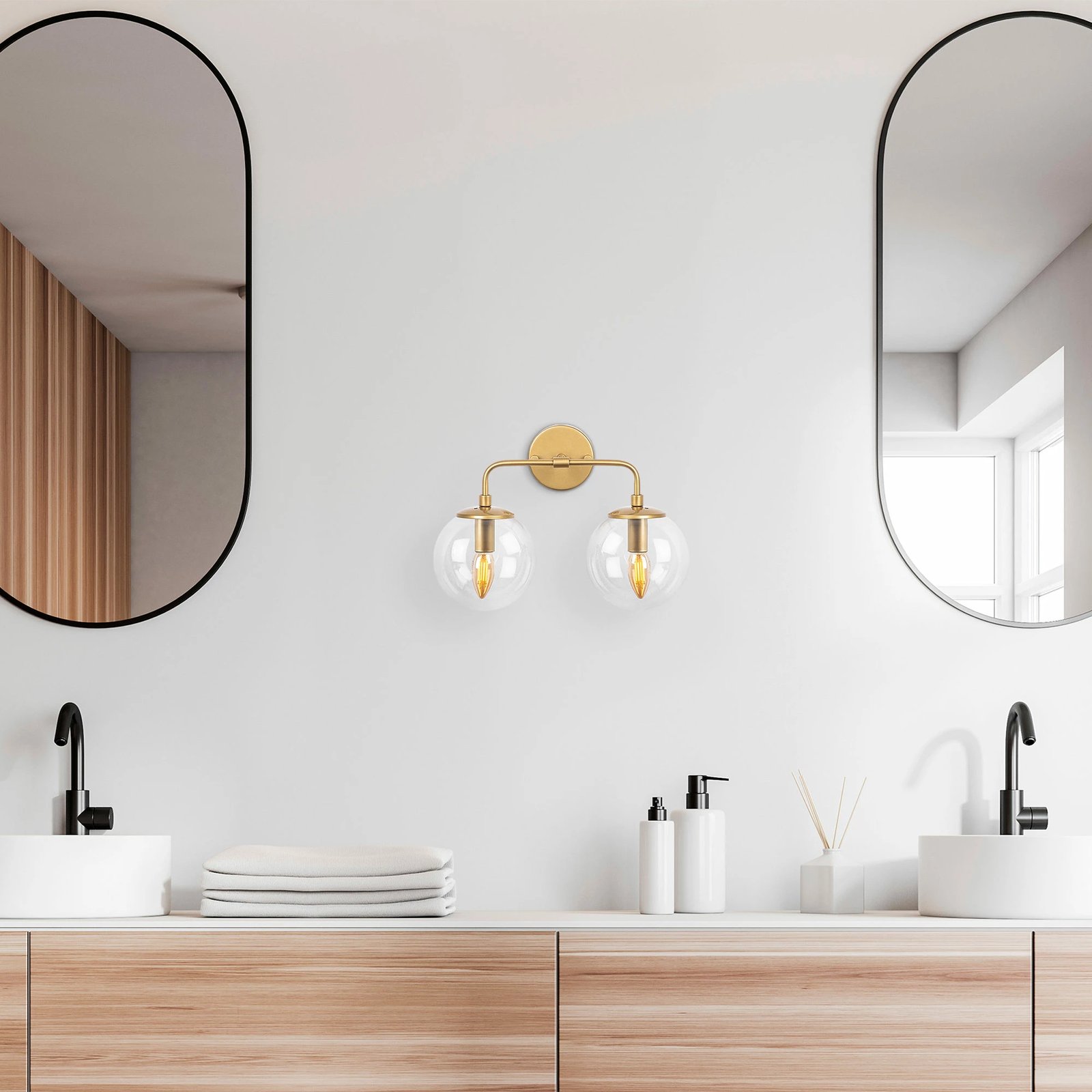 Llambë muri Opviq, ngjyrë ari, Horn - 12211