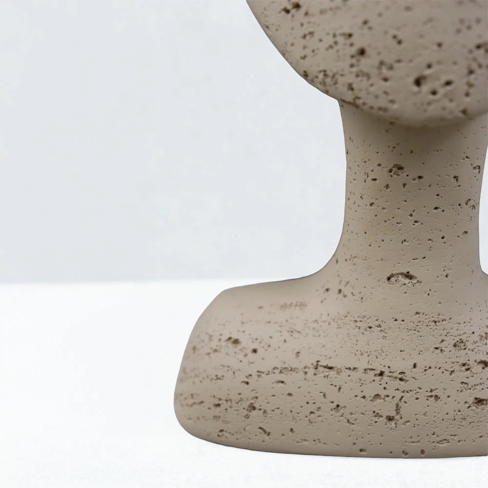 Dekor fytyre AURA I, rrëshirë, ngjyrë kafe e çelët, 19x14x26cm