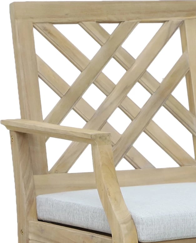 Karrige Bolen, dru akacie, pëlhurë bezhë, 59x63.2x89.9cm