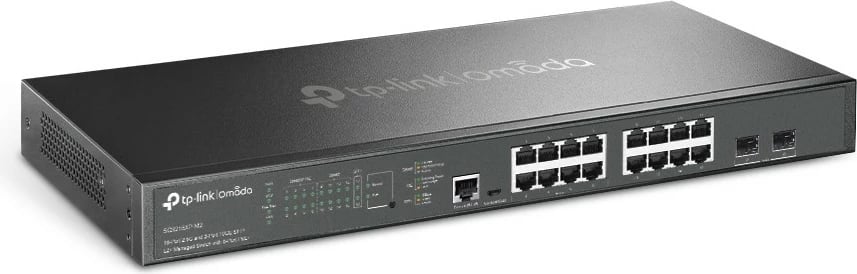 Switch TP-Link Omada 16-Port 2.5G dhe 2-Port 10GE SFP+, Managed, L2+, 2.5G Ethernet, PoE, Rack mounting, 1U