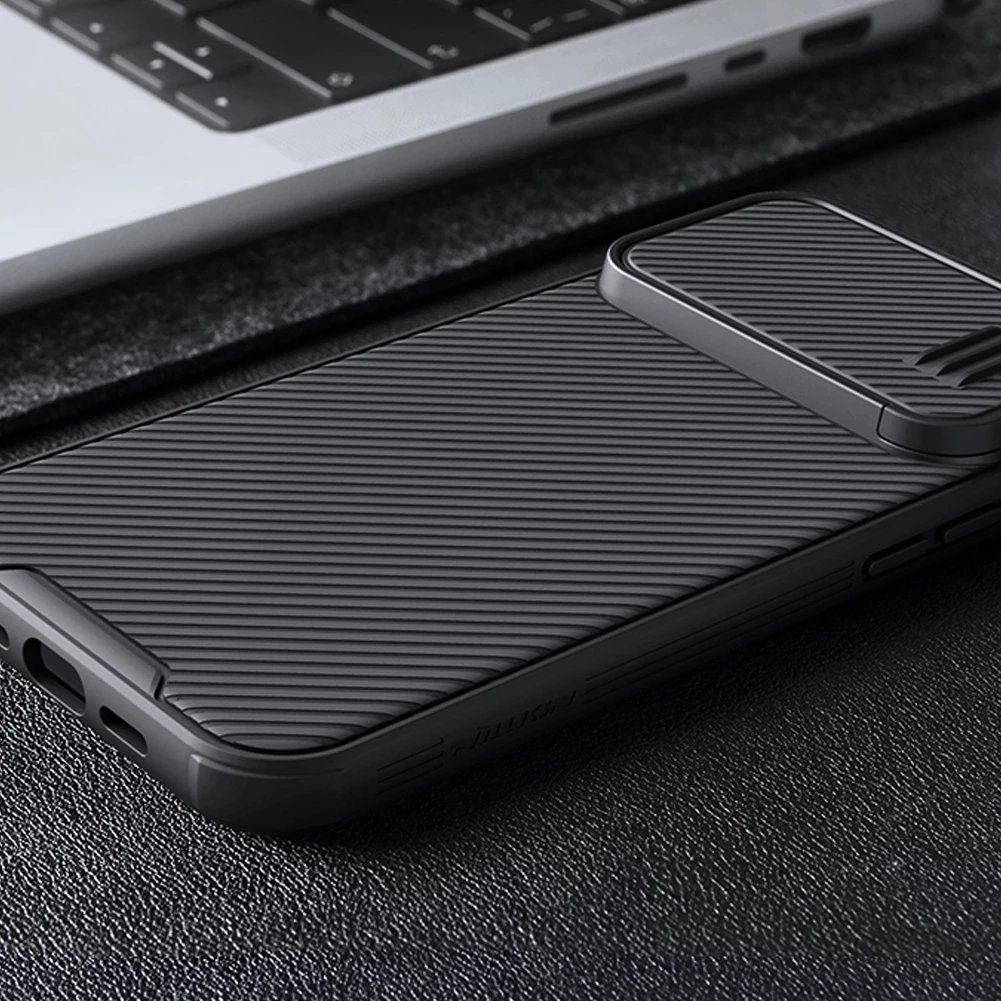 Mbështjellës Nillkin CamShield S Case për iPhone 14 Pro Max, me mbrojtës kamere, i zi