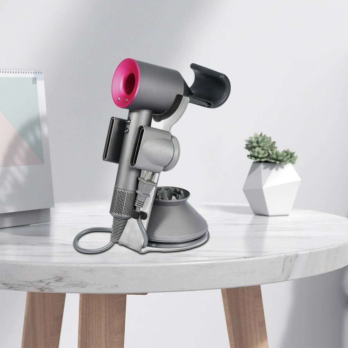 Mbajtëse Maclean MC-973 për tharëse flokësh Dyson Supersonic, e zezë