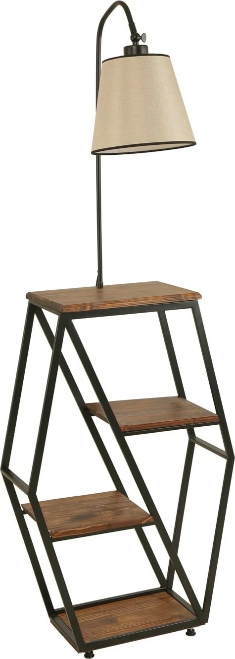 Llambë dyshemeje Opviq, ngjyrë shportë, me raft librash, 8527-4