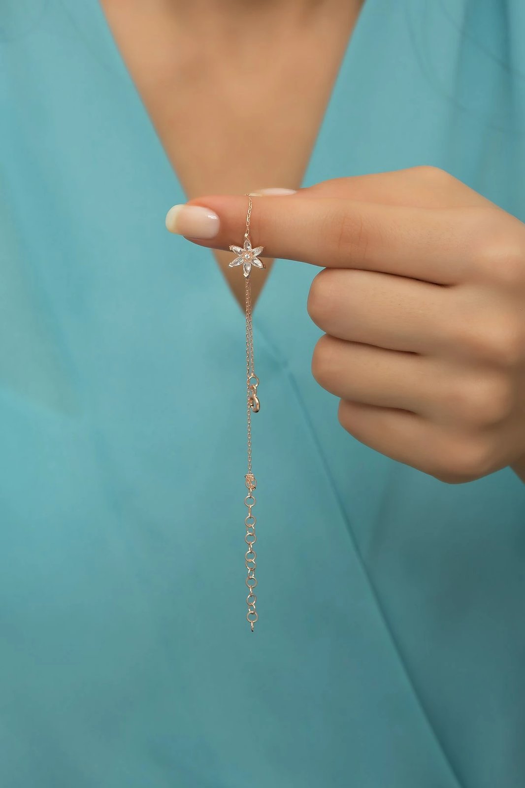 Byzylyk argjendi Jumeon, ngjyrë rozë e artë dhe e bardhë, NRZ99765