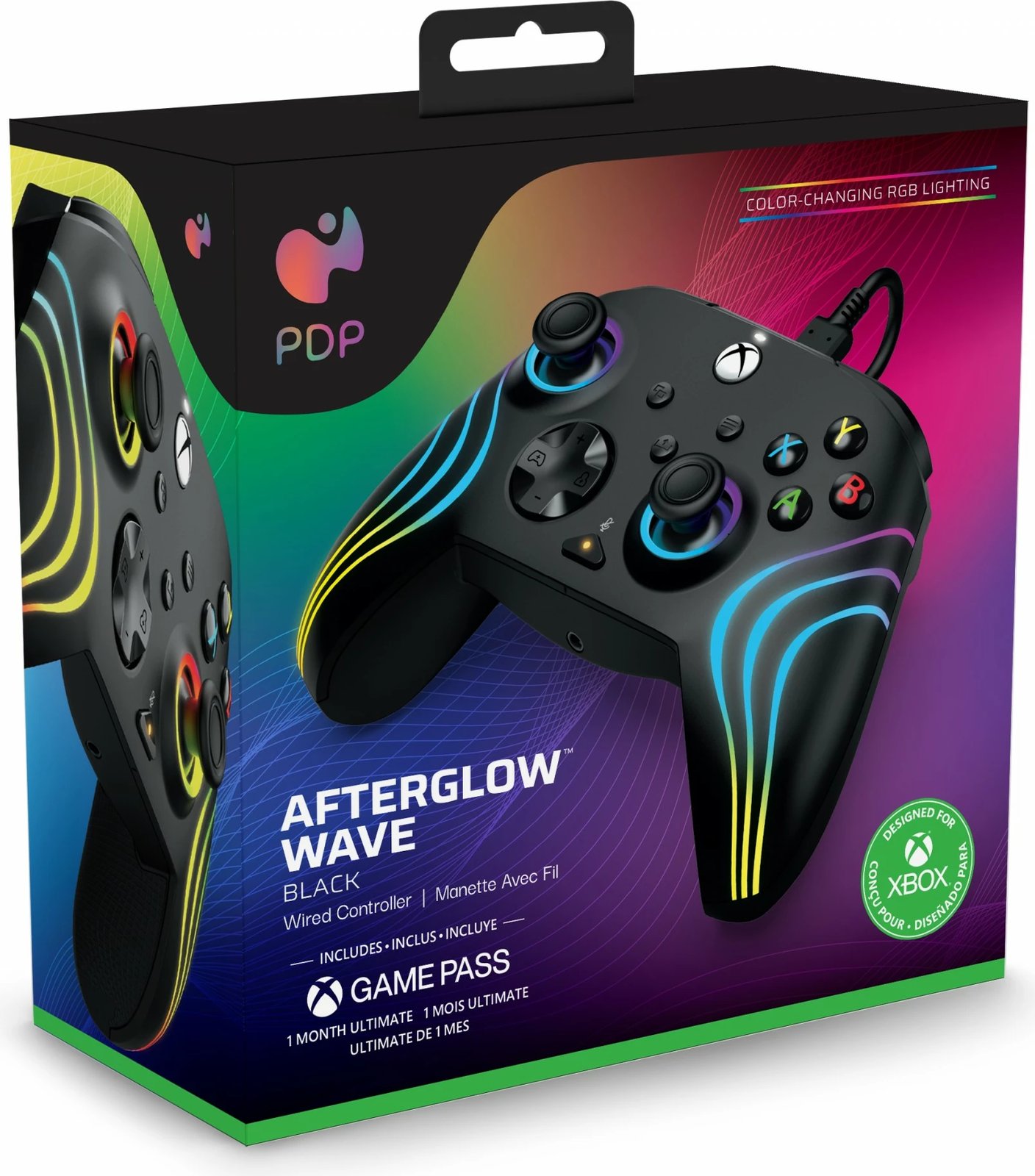 Gamepad PDP Afterglow Wave, PC, Xbox One, Xbox Series S/X, Wired, USB, i zi Gamepad PDP Afterglow Wave, PC, Xbox One, Xbox Series S/X, Wired, USB, i zi