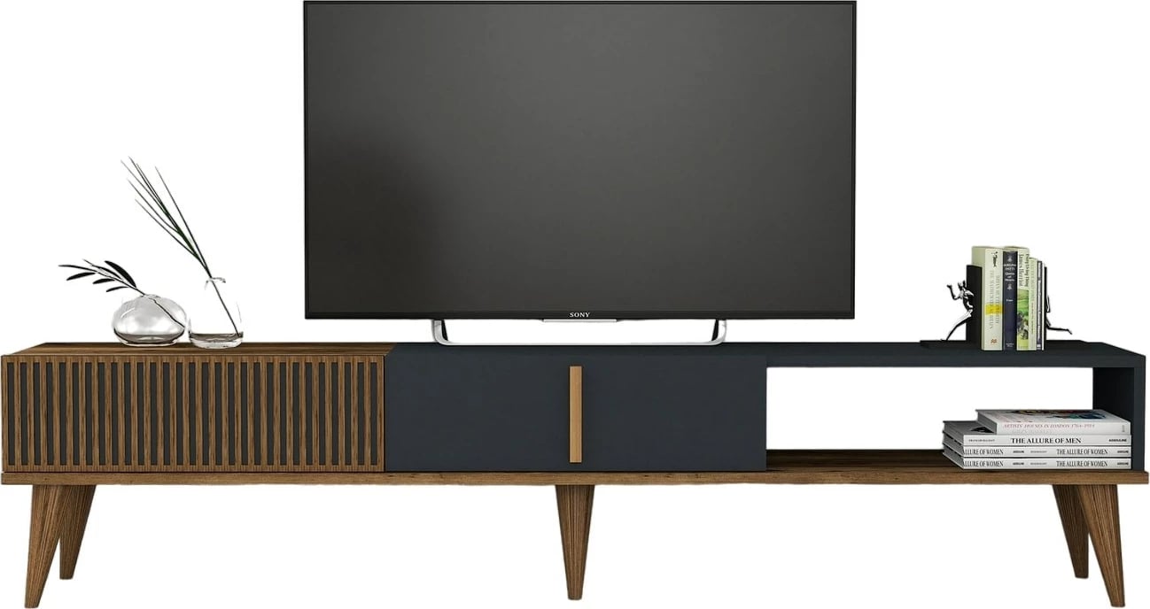 Komodë TV Hanah Home, Milan Alt, ngjyrë arre dhe antracit