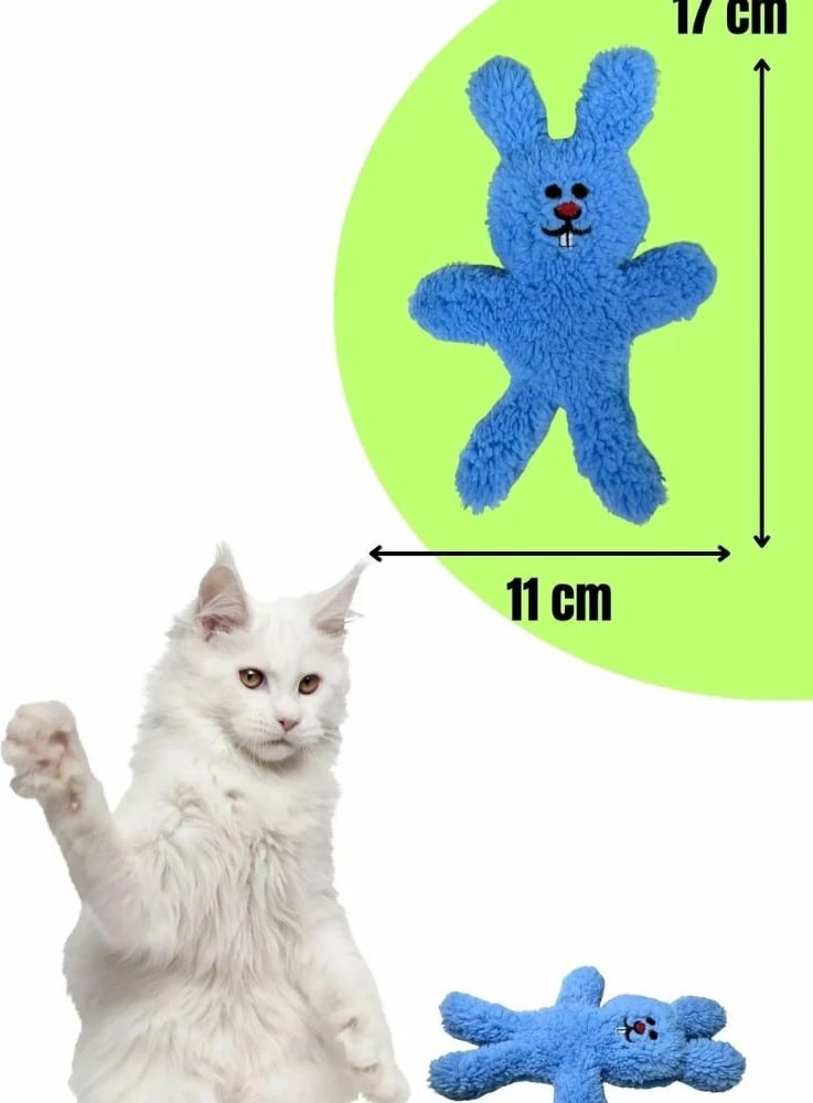 Lodër për mace, Paws & Whiskers, Miyav 1020, e bardhë, jeshile, kaltër, 15x10cm