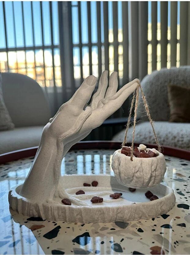 Statujë dekorative dorë, ngjyrë e bardhë, Evila Originals, 22x10x17cm