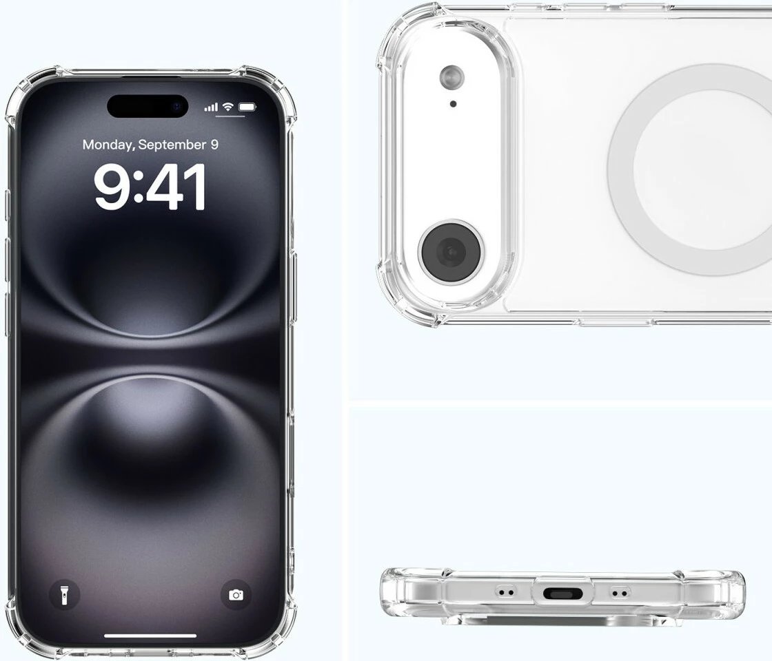 Mbështjellës 4smarts Hybrid Case Ibiza për iPhone Air, transparent