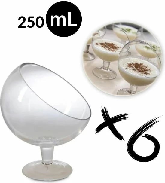 Set lugësh akulloreje prej qelqi, 6 copë, Hermia, MAGX6-001