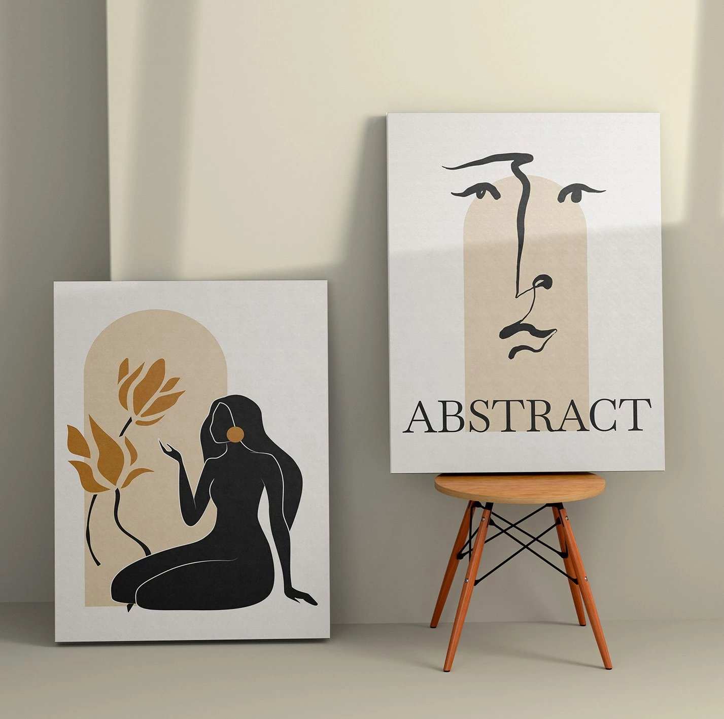 Pikturë dekorative në kanavacë (2 copë), Wallity, 2KNV4361, 50x70cm