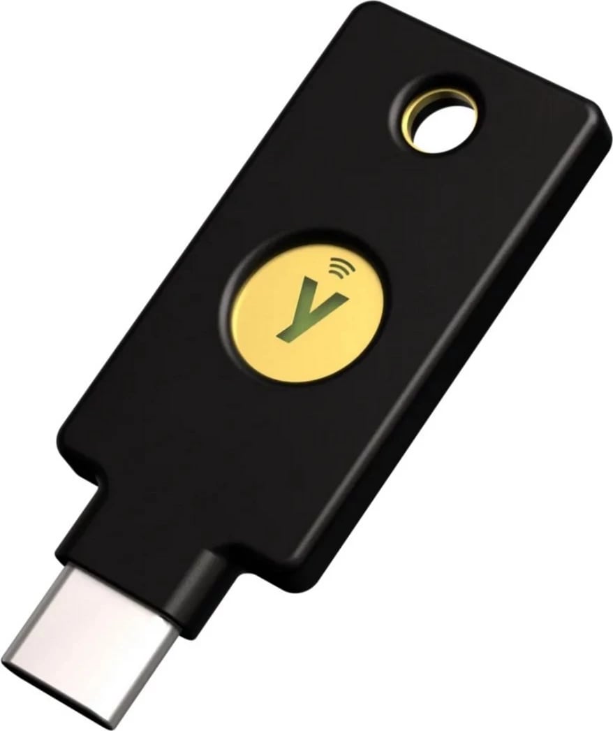 Çelës sigurie, Yubico YubiKey 5C NFC 5060408462331, USB-C dhe NFC, madhësi standard, Gold on Black