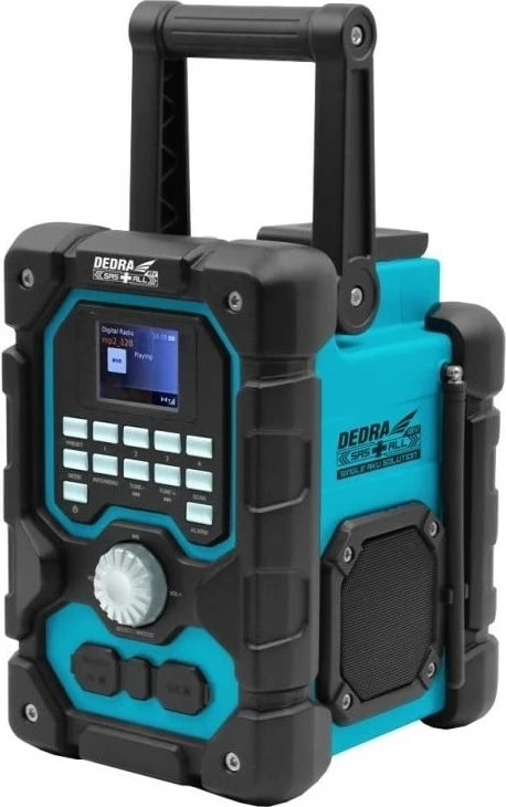 Radio pa kabllo DEDRA DED7006BT, DAB+/FM, Bluetooth, 18V, USB, kaltër