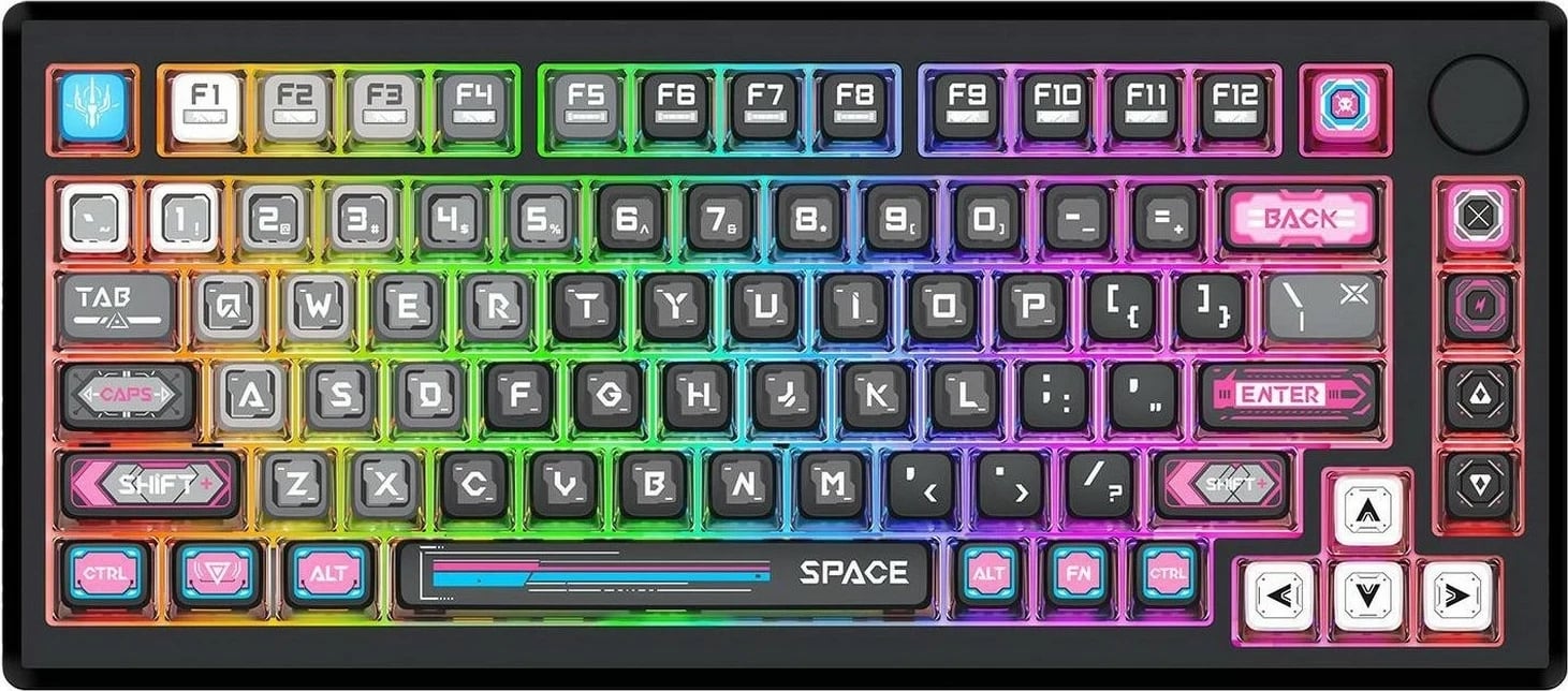 Tastierë mekanike Redragon K732MC-RGB-PRO Uranus Pro 82, RGB, wireless/wired, anglisht, e zezë