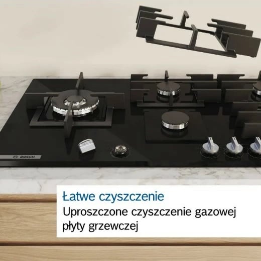 Sobë gazi Bosch PRP6A6H40, 4 zona, e zezë