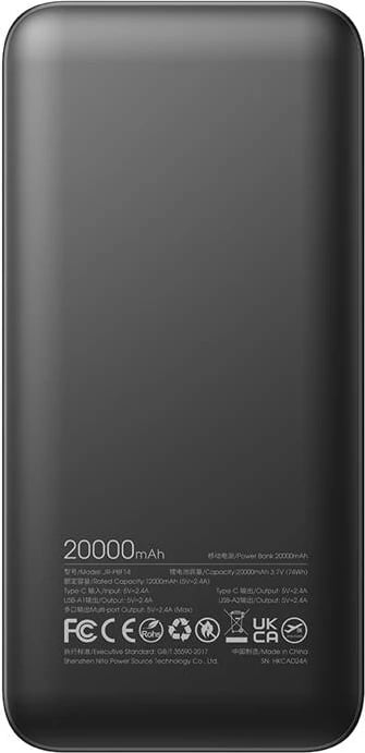 Powerbank Joyroom JR-PBF14, 20000mAh, LED, e zezë