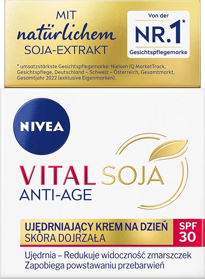 Krem ditës për femra Nivea Vital Soja Anti-Age Firming SPF30, 50ml