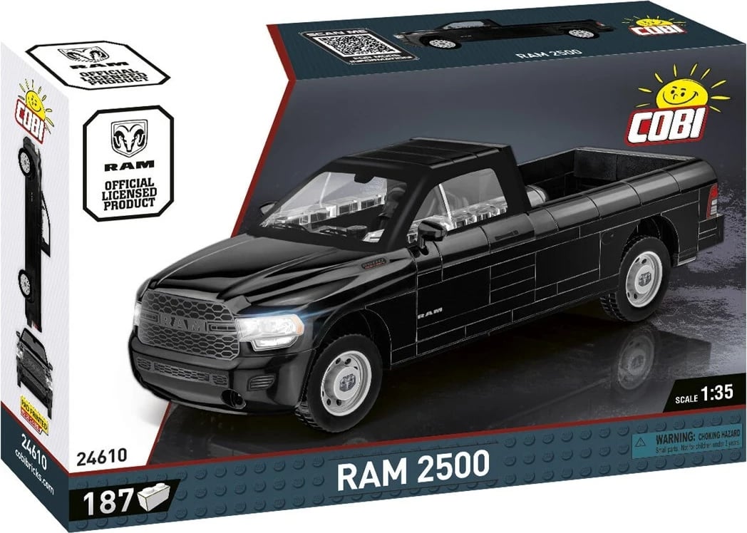 Set ndërtimi COBI RAM 2500, 187 pjesë, Plastikë, E zezë
