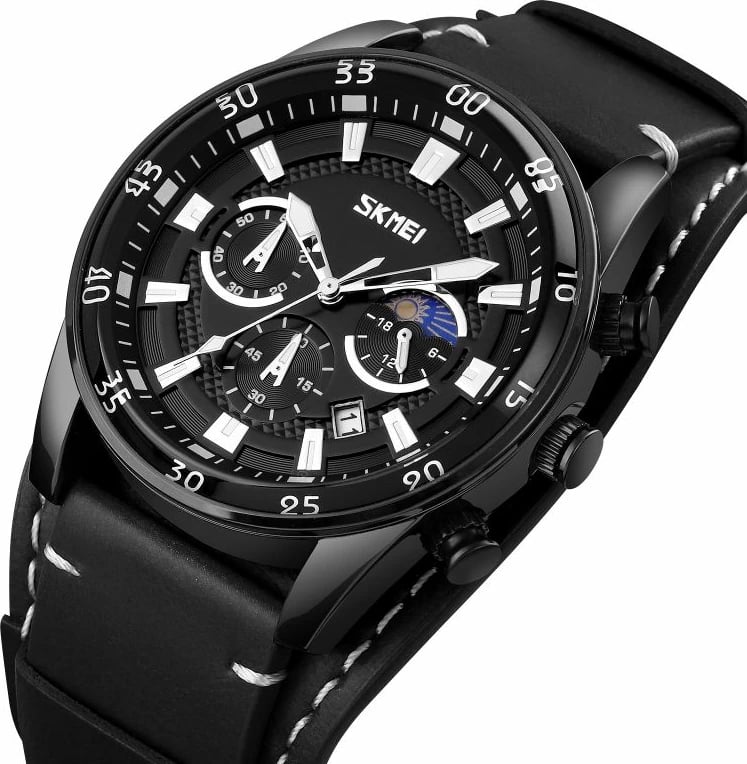 Orë dore për meshkuj Skmei, e zezë