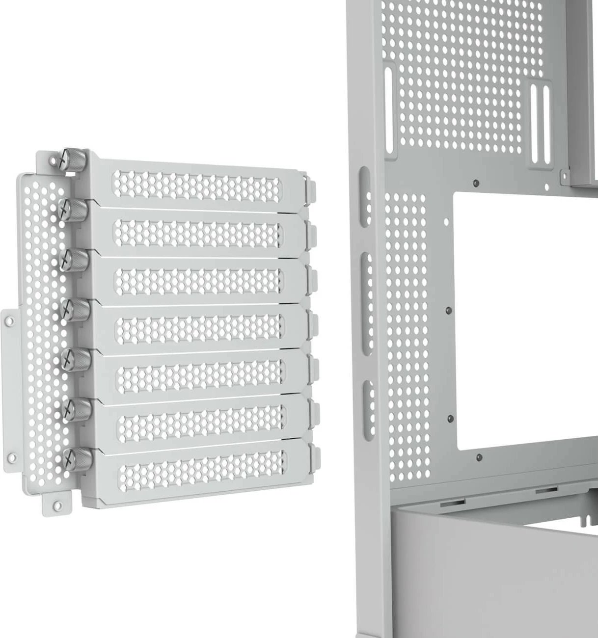 Kasë Cougar FV270 ARGB midi tower e bardhë