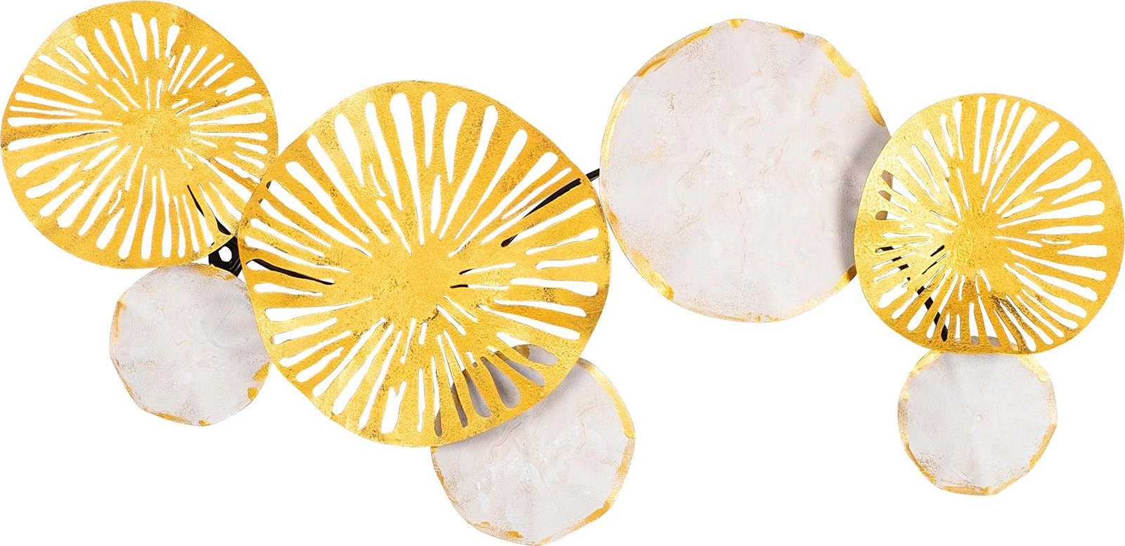 Aksesor dekorativ metalik për mur, Wallity, Samuray, shumëngjyrësh, 74x38cm