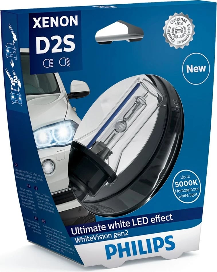 Dritë kokaresh Philips WhiteVision Xenon gen2 85122WHV2S1, Bardhë