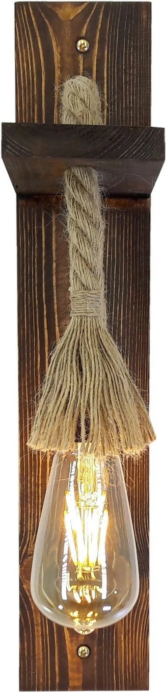 Llambë muri Opviq, dru i fortë pishe, ngjyrë arre, 45x9x17cm Llambë muri Opviq, dru i fortë pishe, ngjyrë arre, 45x9x17cm