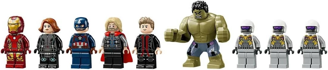 Set LEGO Marvel Avengers 76291, 613 pjesë, për fëmijë 10+, me minifigura Hulk, Iron Man, Thor, Black Widow, Captain America, Hawkeye, ushtarë Hydra