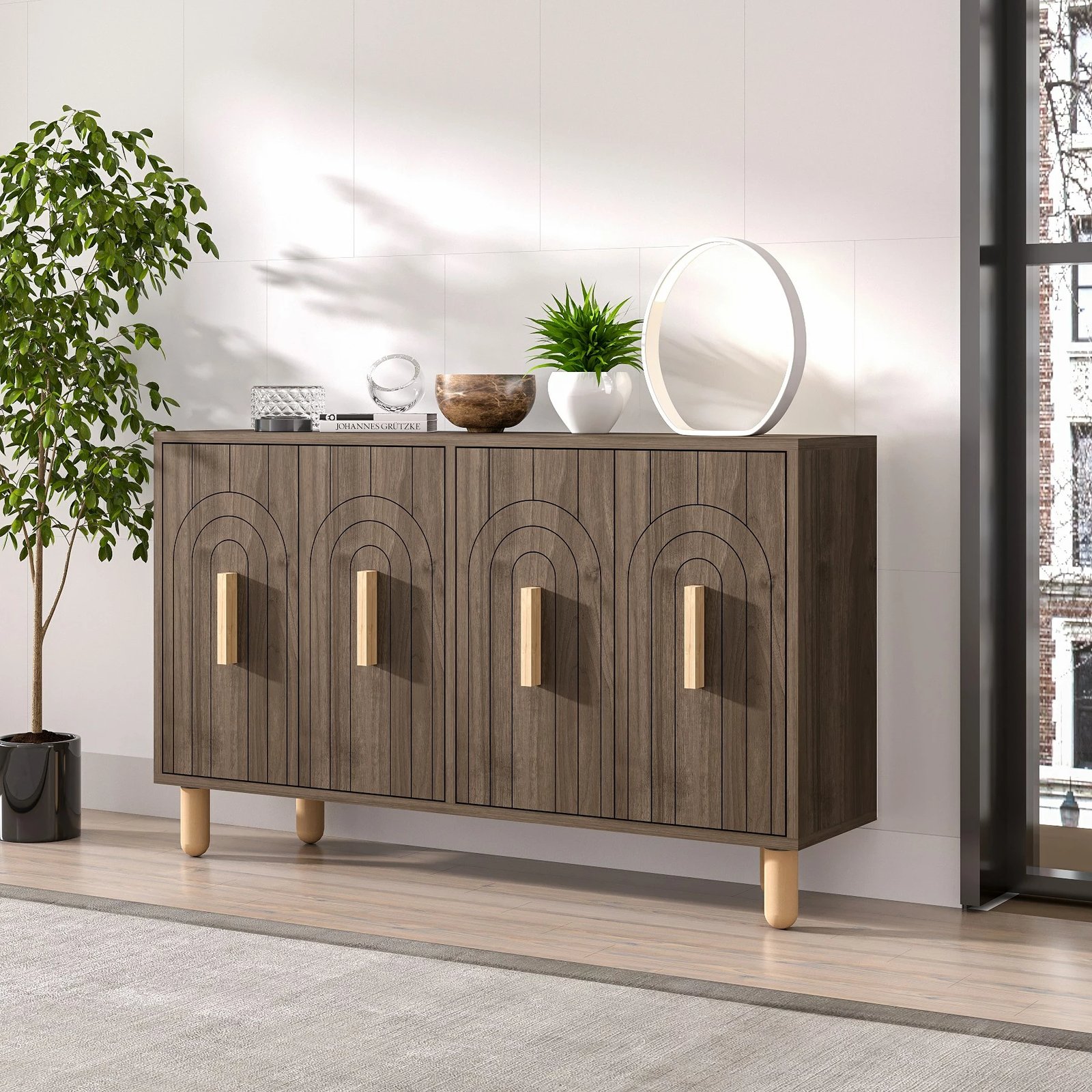 Konsol Skye Decor, ngjyrë arre, Tiger