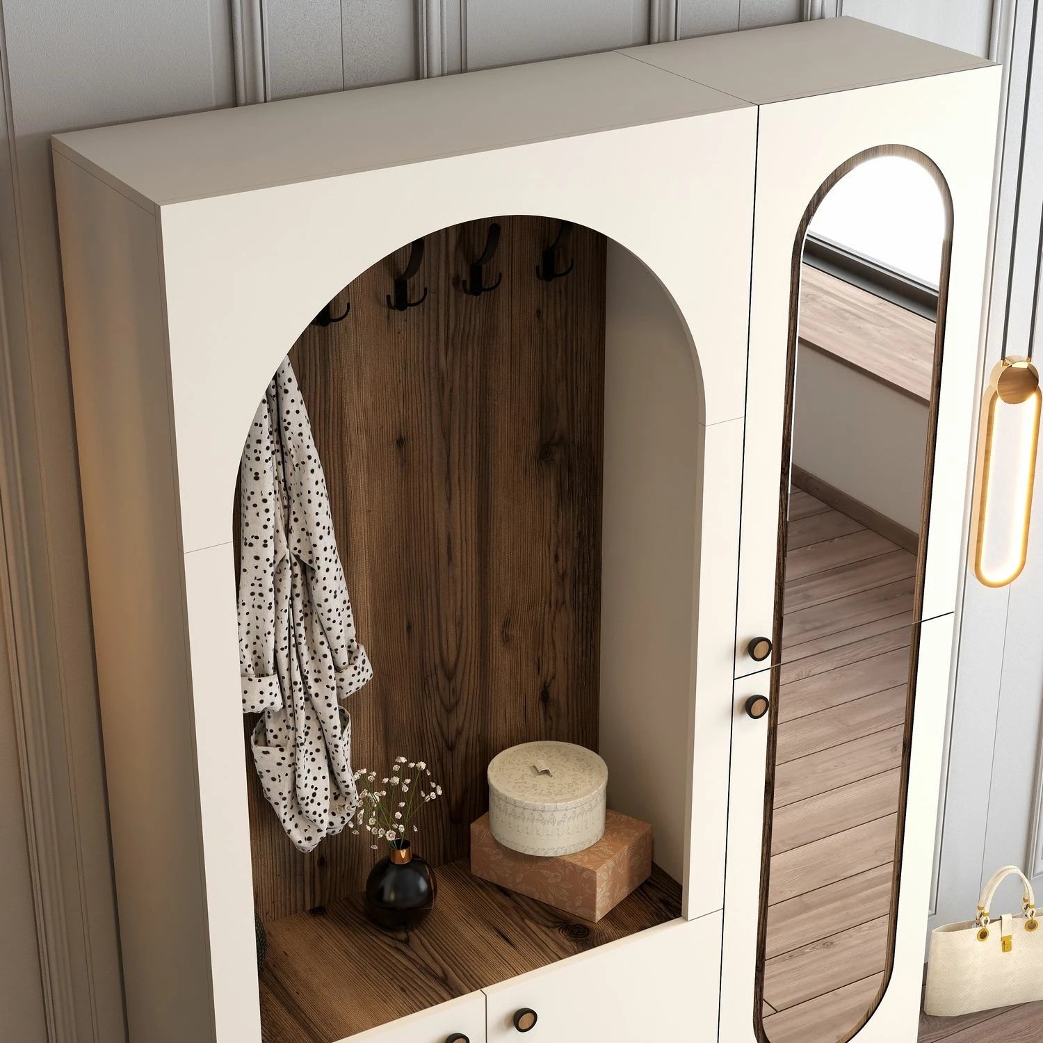 Stendë për korridor Skye Decor, Palermo Km, krem dhe arre