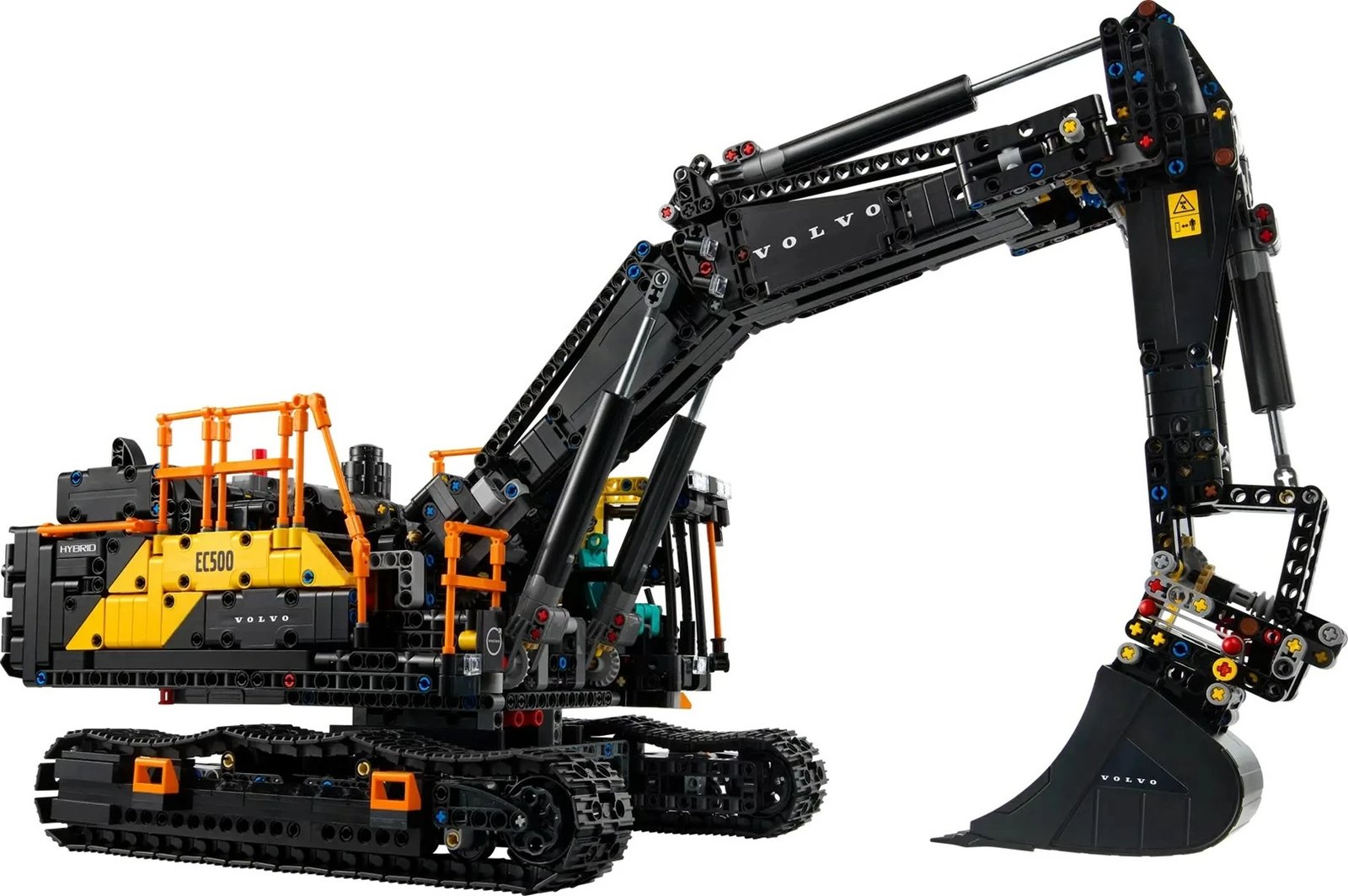 Set LEGO Technic Volvo EC500 Hybrid Excavator, 42215, për të rritur, e zezë/verdhe