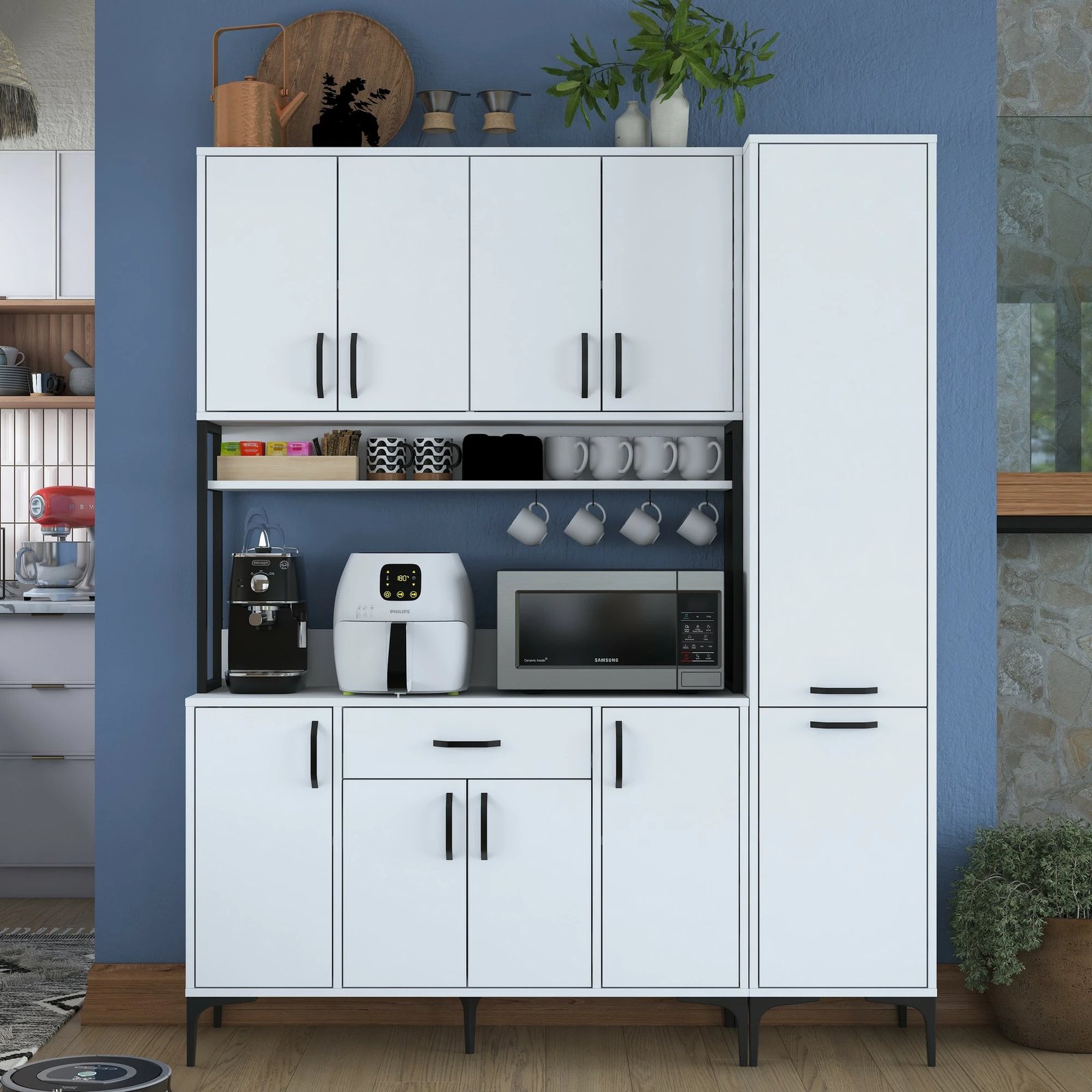 Dollap multifunksional Hanah Home, JE134 - 3055, i bardhë