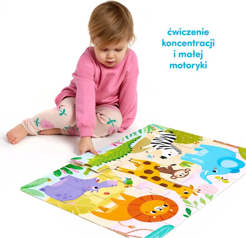 Puzzle CzuCzu Wild Puzzle Savanna, 24 pjesë, për fëmijë, shumëngjyrëshe