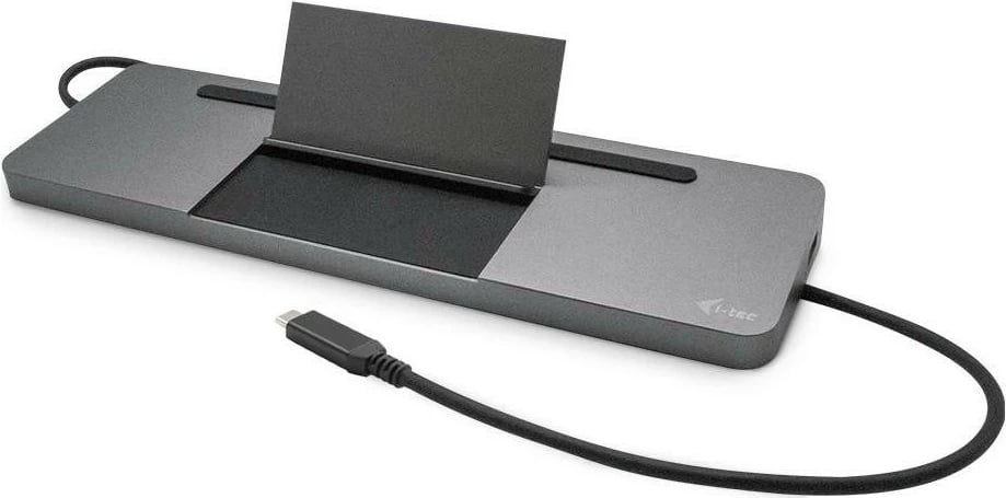 Doking stacion i-tec USB-C Metal Ergonomic 4K 3x Display, DP HDMI VGA LAN Audio, Power Delivery 85W, me karikues universal 100W