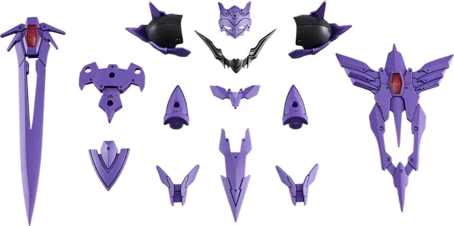Figurë koleksionuese Bandai 30MF Class Up Armor Rosan Holy Knight, model ndërtimi, vjollcë/argjendtë