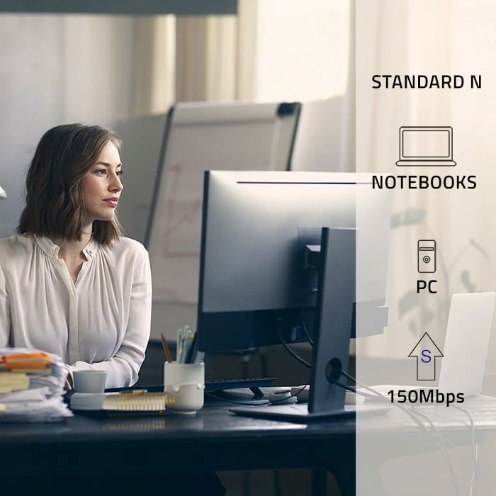 Adapter Wi-Fi/Bluetooth Qoltec 57007, USB, mini, i zi