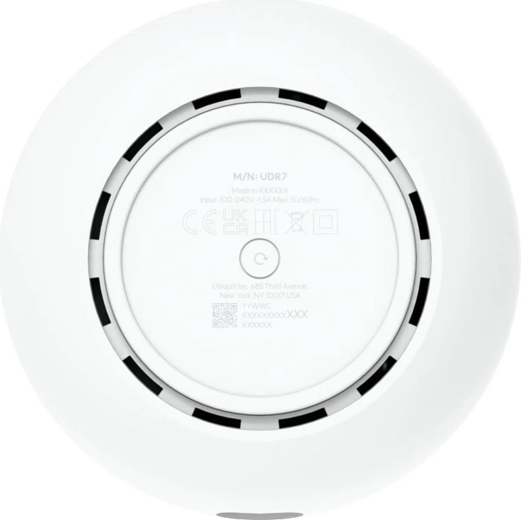 Router Ubiquiti Dream 7, Tri-band, 2.5 Gigabit Ethernet, Bardhë
