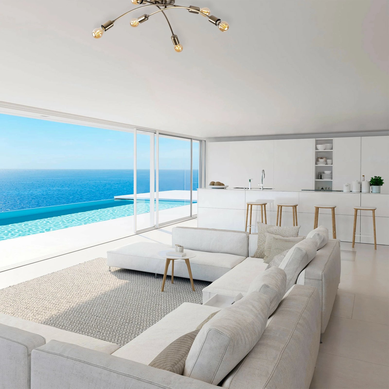 Llambë tavani Opviq, model Banana, vintage, 67x67x25cm