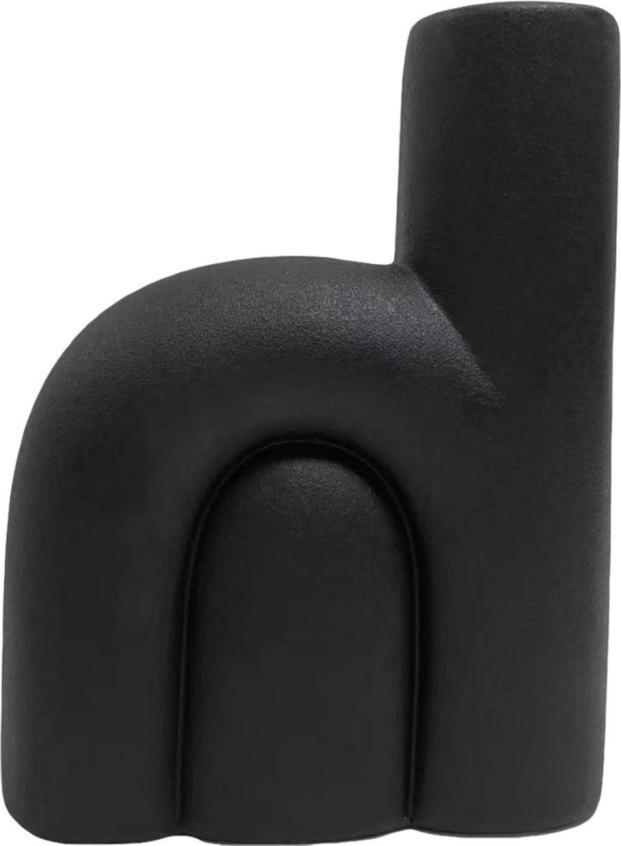 Dekor tavoline qeramike, ngjyrë e zezë mat, FH4640.02, 19.5x7x24.5H cm Dekor tavoline qeramike, ngjyrë e zezë mat, FH4640.02, 19.5x7x24.5H cm