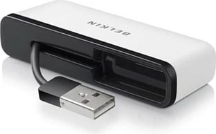 USB hub Belkin 4 porta, USB 2.0, portativ, bardhë