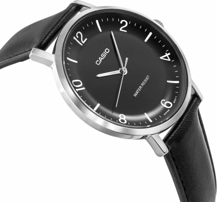 Orë dore për meshkuj Casio, e zezë