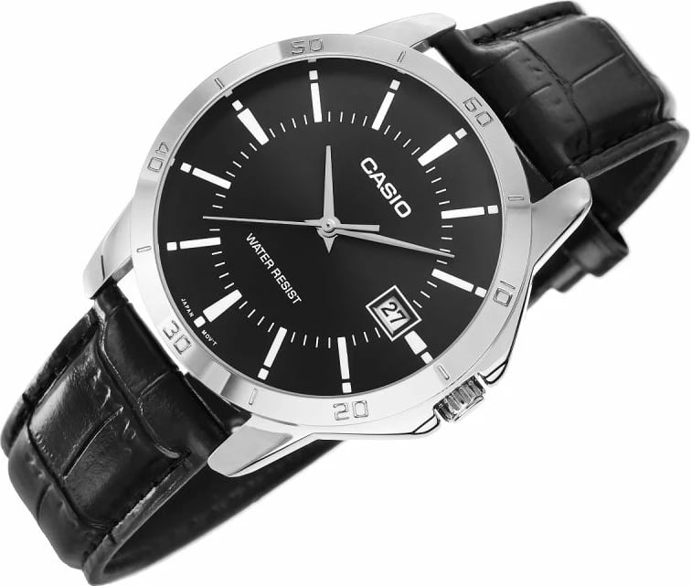 Orë dore për meshkuj Casio, e zezë